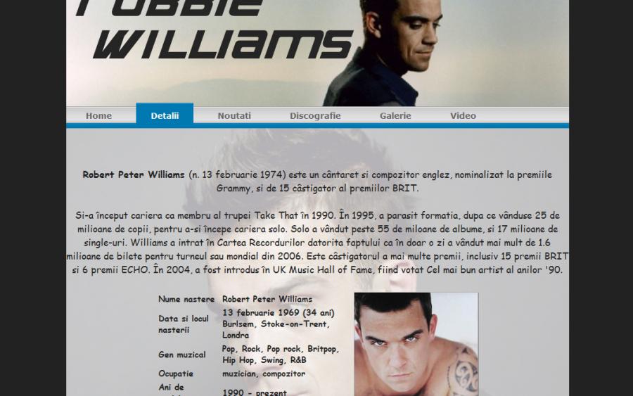 Atestat informatica Robbie Williams