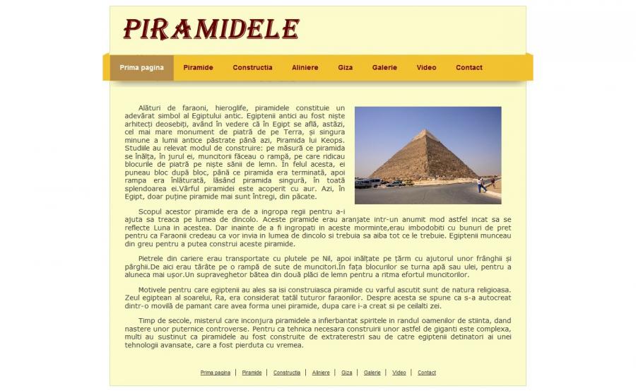 Atestat informatica Piramidele egiptene