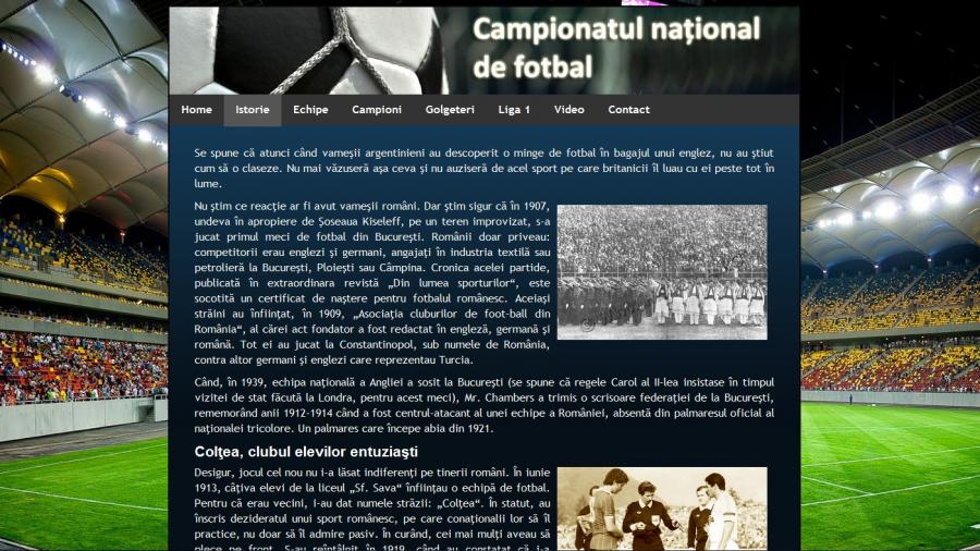Atestat informatica Campionatul national de fotbal
