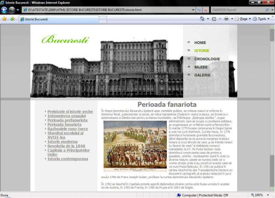 Atestat informatica Istorie Bucuresti