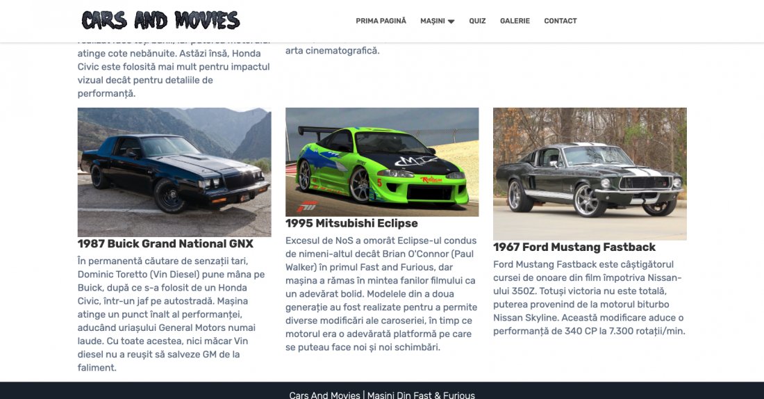 Atestat informatica Cars and movies