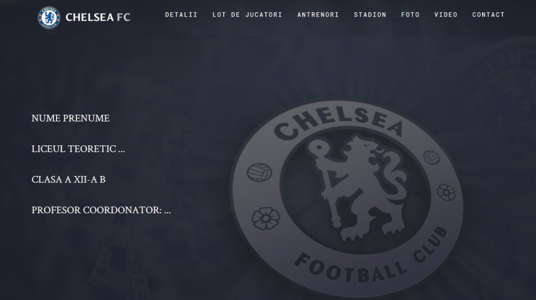 Atestat informatica Chelsea FC