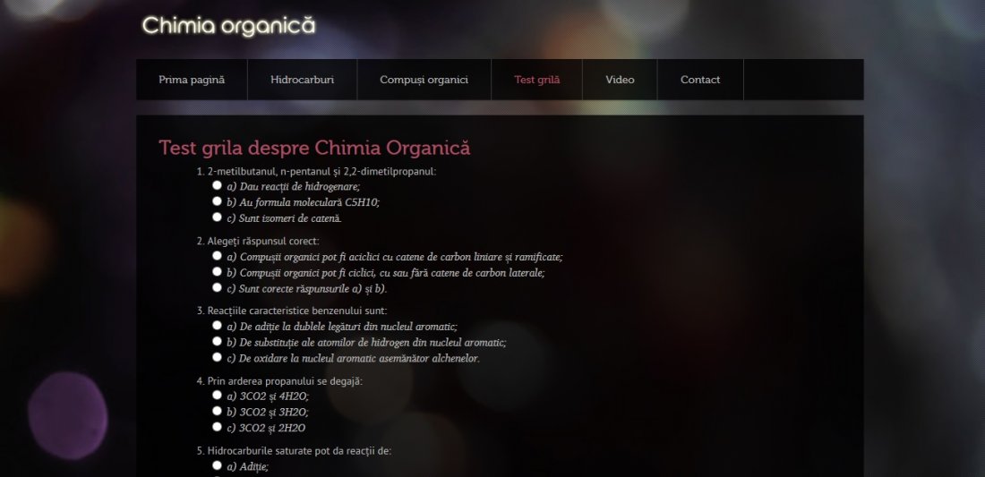 Atestat informatica Chimia Organica