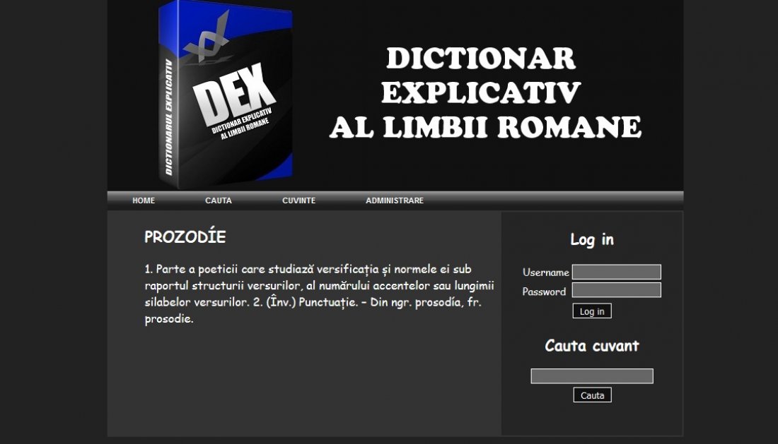 Atestat informatica Dictionar explicativ al limbii romane
