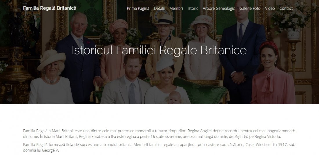 Atestat informatica Familia Regala Britanica