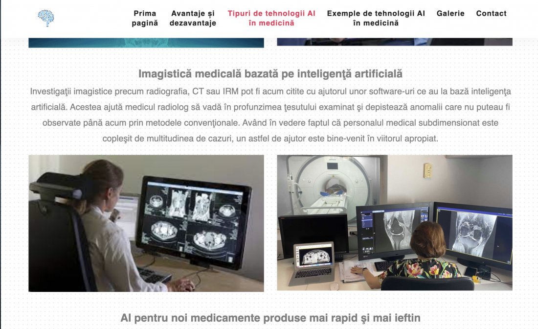 Atestat informatica Inteligenta artificiala in medicina contemporana