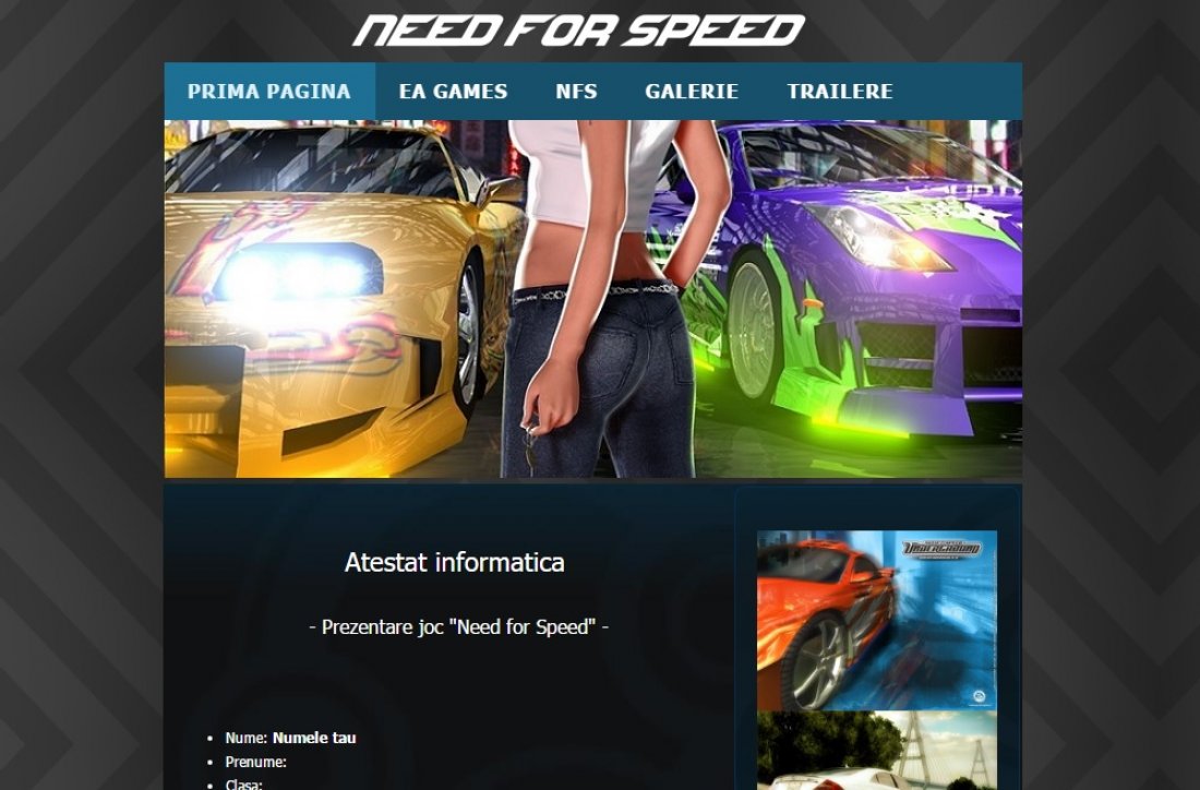 Atestat informatica Need for Speed