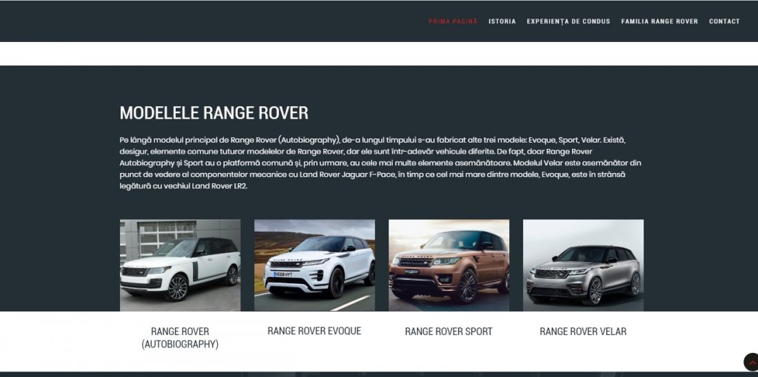 Atestat informatica Range Rover