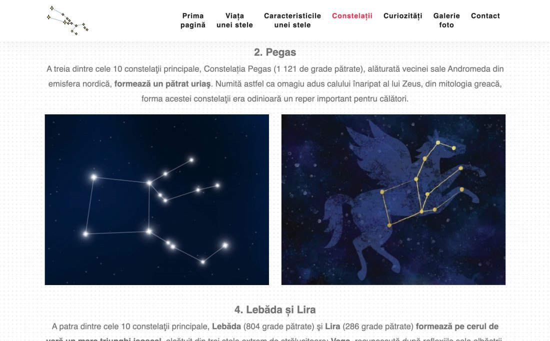 Atestat informatica Stele si constelatii