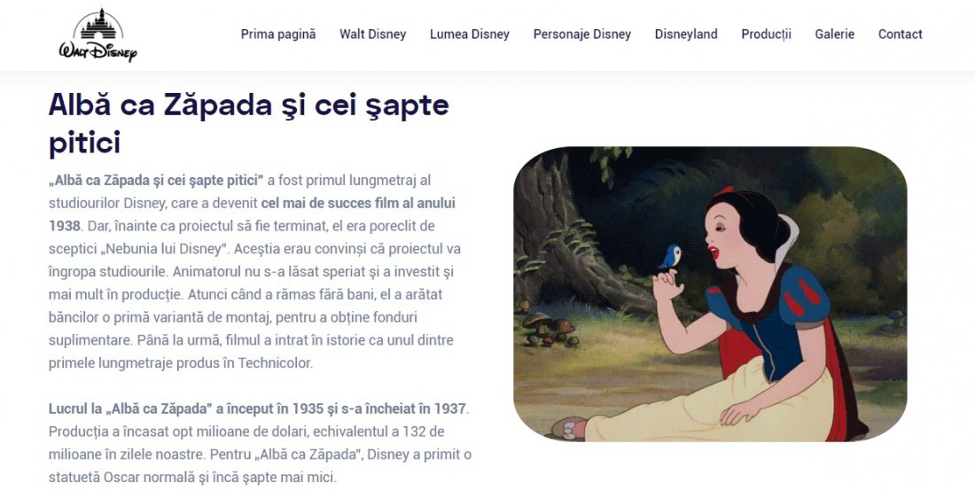 Atestat informatica Walt Disney